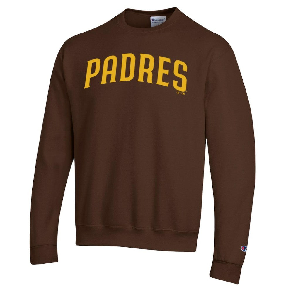 San Diego Padres Champion Powerblend Wordmark Sweatshirt - Brown Sweatshirts