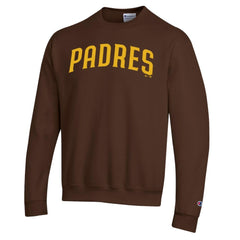 San Diego Padres Champion Powerblend Wordmark Sweatshirt - Brown Sweatshirts