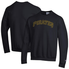 Pittsburgh Pirates Champion Powerblend Wordmark Sweatshirt - Black Sweatshirts