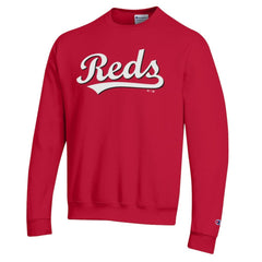 Cincinnati Reds Champion Powerblend Wordmark Sweatshirt - Red Sweatshirts