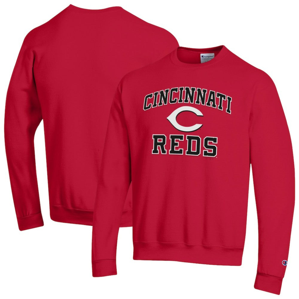 Cincinnati Reds Champion Heart & Soul Powerblend Sweatshirt - Red Sweatshirts