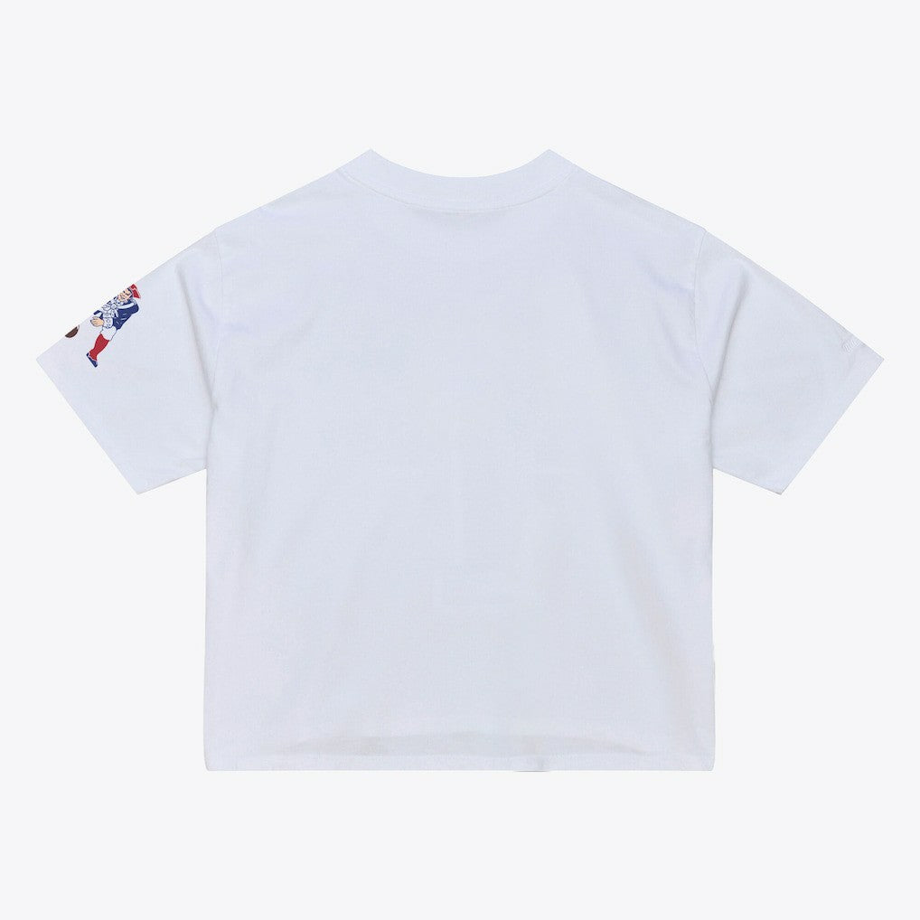 New England Patriots Women's Head Coach Cropped T-Shirt - White T-shirts