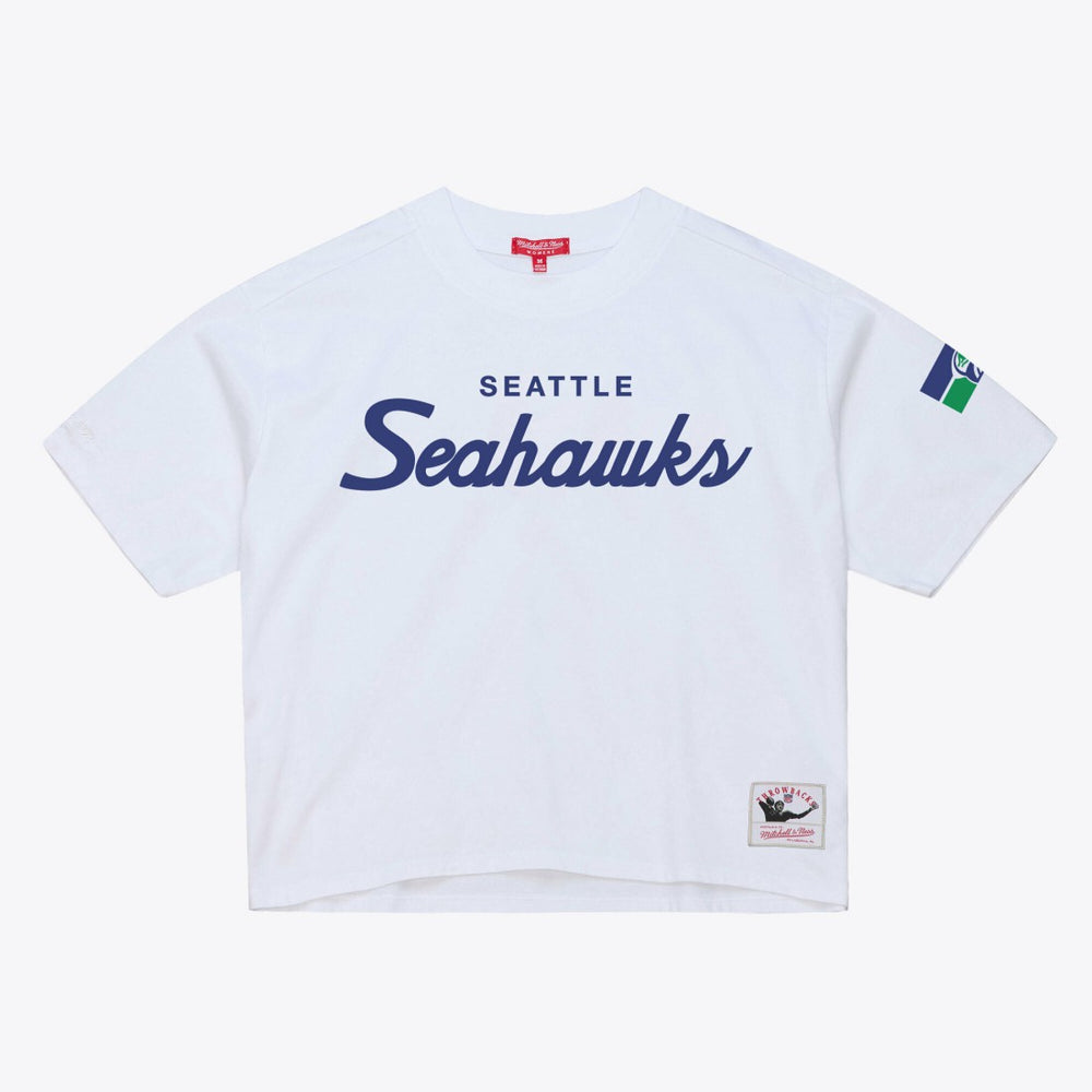 Seattle Seahawks Women's Head Coach Cropped T-Shirt - White T-shirts