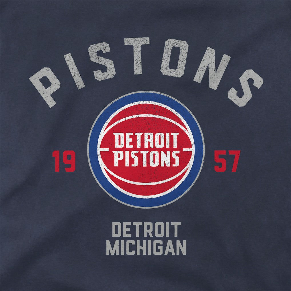 Detroit Pistons Stadium Essentials Unisex Get Back Vintage Raglan Hoodie Blue