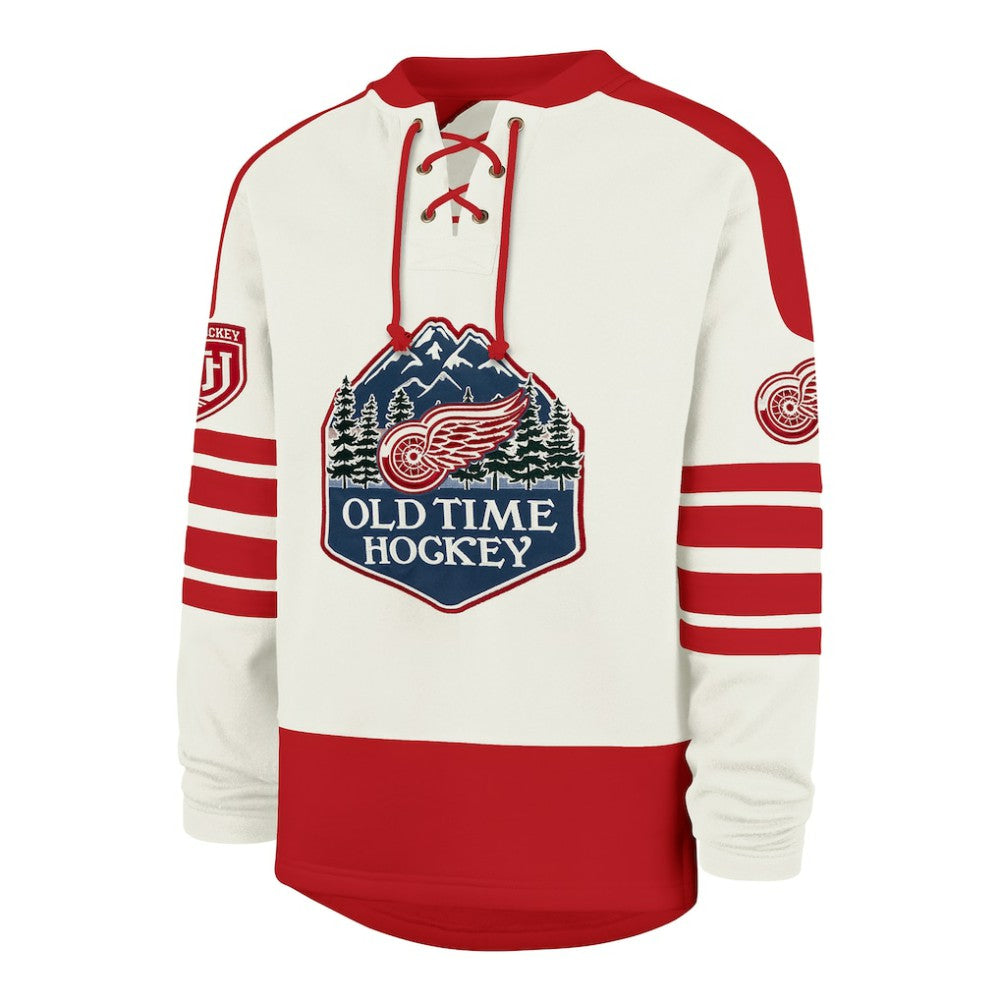 Detroit Red Wings '47 Pond Hockey Trio Eternal Lacer Sweatshirt - Cream | US 203760202