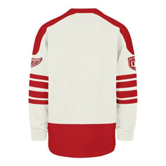 Detroit Red Wings '47 Pond Hockey Trio Eternal Lacer Sweatshirt - Cream | US 203760202