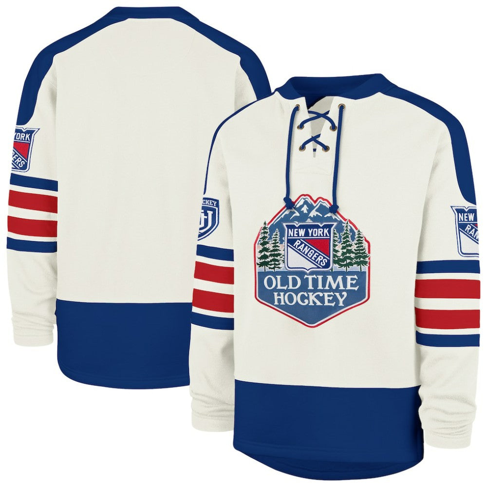 New York Rangers '47 Pond Hockey Trio Eternal Lacer Sweatshirt - Cream | US 203760203