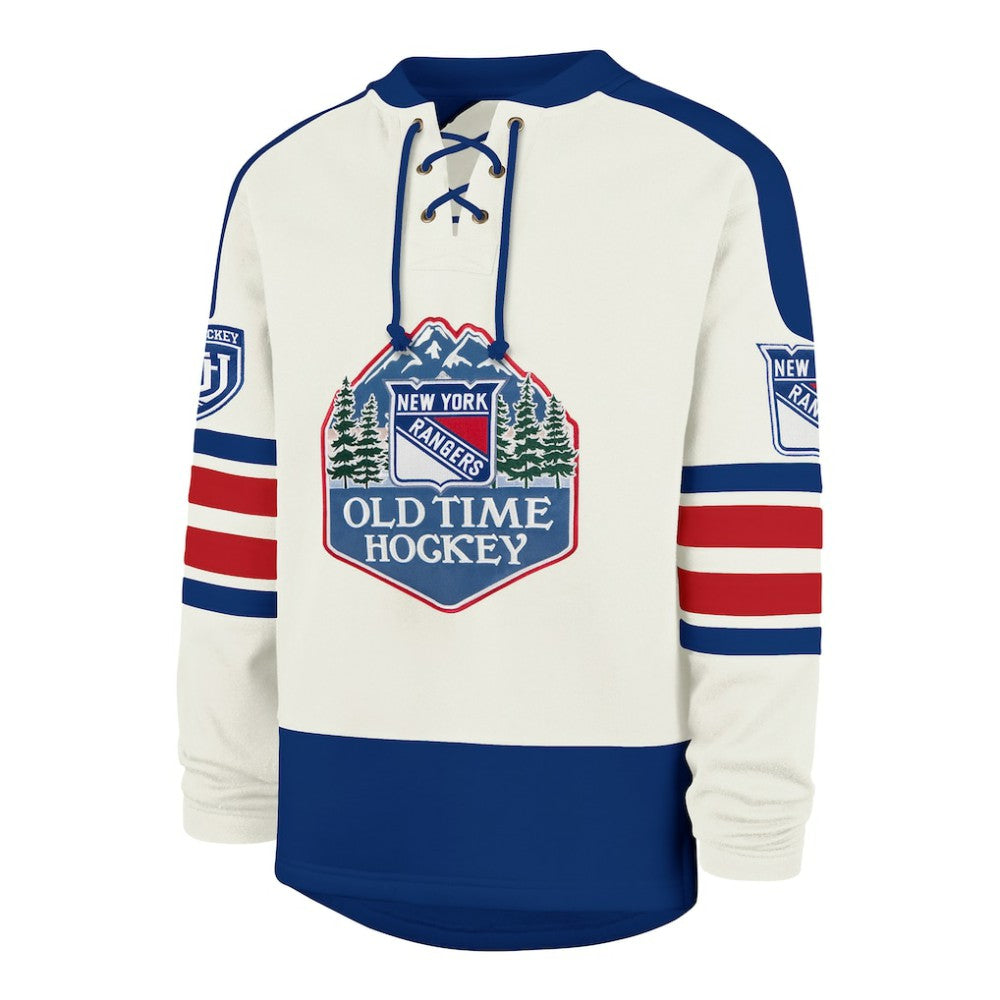 New York Rangers '47 Pond Hockey Trio Eternal Lacer Sweatshirt - Cream | US 203760203