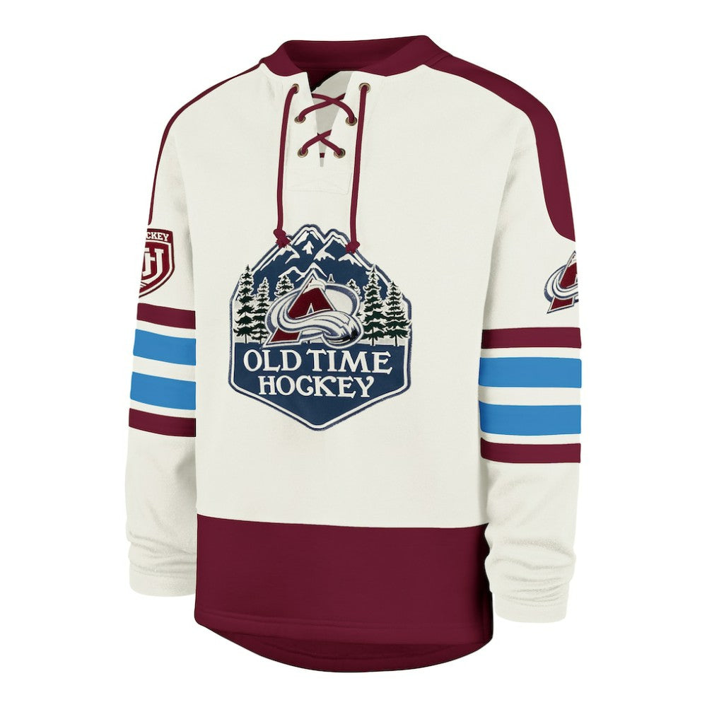 Colorado Avalanche '47 Pond Hockey Trio Eternal Lacer Sweatshirt - Cream | US 203760204