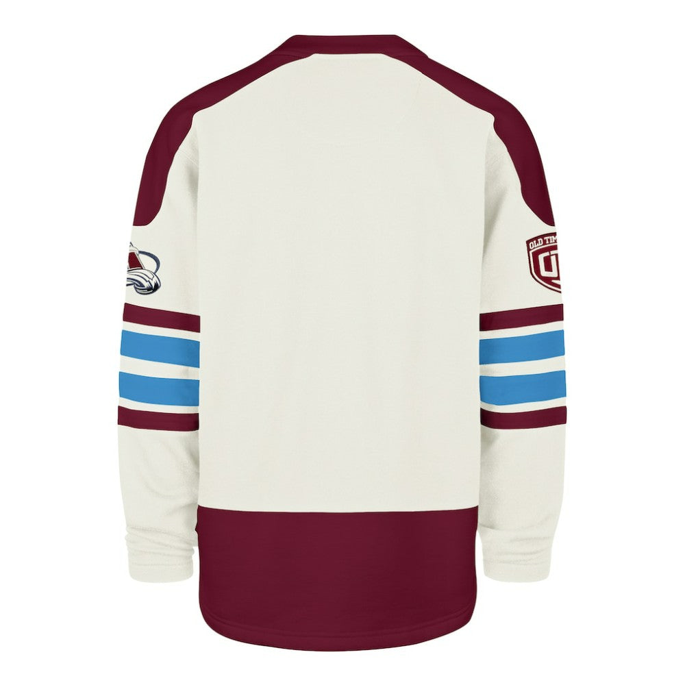 Colorado Avalanche '47 Pond Hockey Trio Eternal Lacer Sweatshirt - Cream | US 203760204