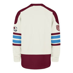 Colorado Avalanche '47 Pond Hockey Trio Eternal Lacer Sweatshirt - Cream | US 203760204