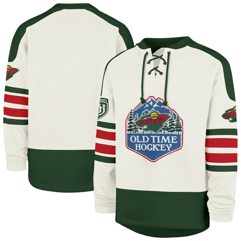 Minnesota Wild '47 Pond Hockey Trio Eternal Lacer Sweatshirt - Cream | US 203760207