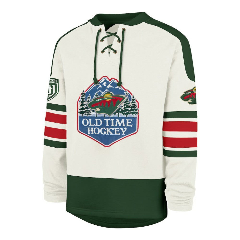 Minnesota Wild '47 Pond Hockey Trio Eternal Lacer Sweatshirt - Cream | US 203760207