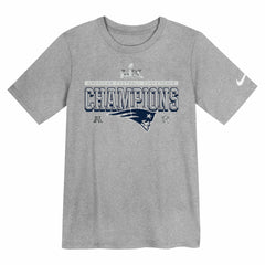 New England Patriots Preschool 2025 AFC Champions Locker Room Trophy Collection T-Shirt - Gray T-shirts