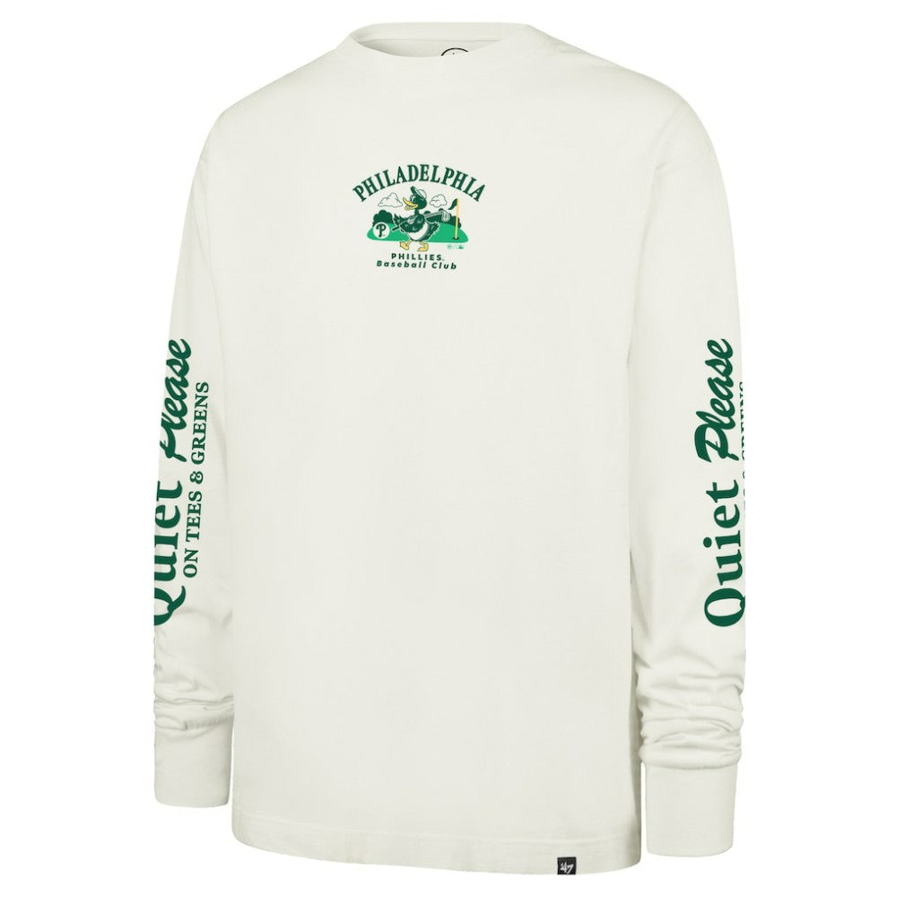 Philadelphia Phillies '47 Quiet Please Foundation Long Sleeve T-Shirt - Cream T-shirts