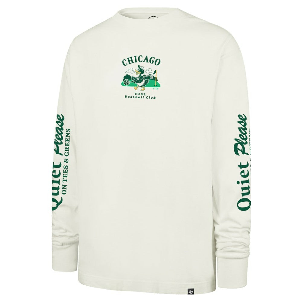 Chicago Cubs '47 Quiet Please Foundation Long Sleeve T-Shirt - Cream T-shirts