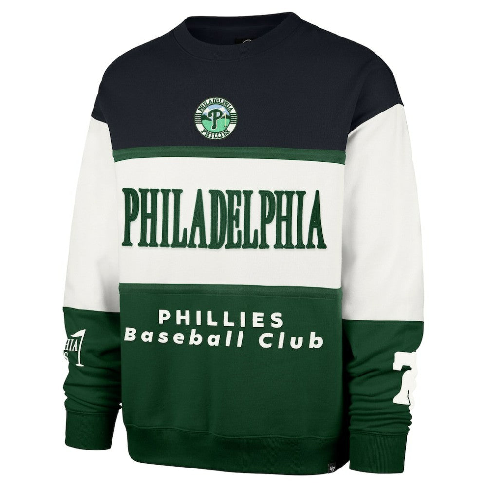 Philadelphia Phillies '47 Tee Up Maximalist Fleece Sweatshirt - Green Sweatshirts