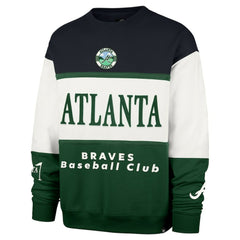 Atlanta Braves '47 Tee Up Maximalist Fleece Sweatshirt - Green Sweatshirts