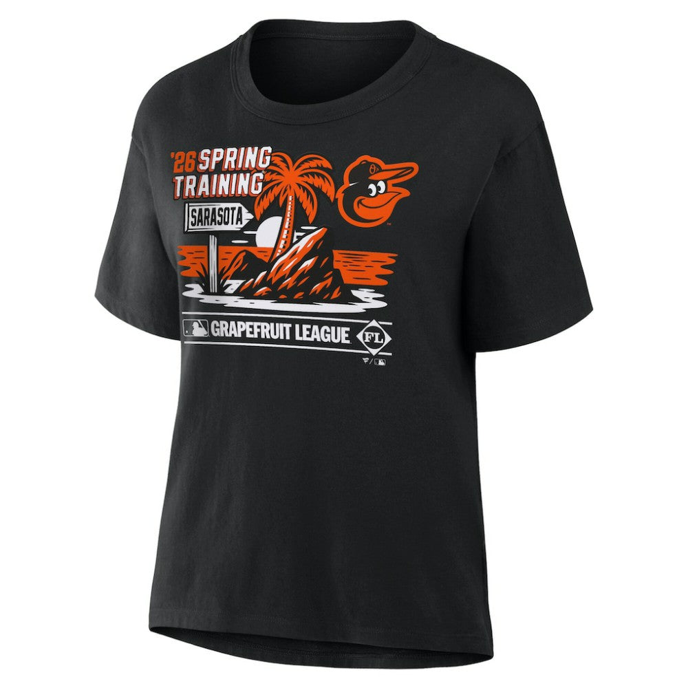 Baltimore Orioles Women's 2026 Spring Training Grapefruit League Hometown Special T-Shirt - Black T-shirts