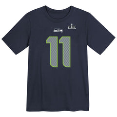 Jaxon Smith-Njigba Seattle Seahawks Preschool Super Bowl LX Patch Name & Number T-Shirt - College Navy T-shirts