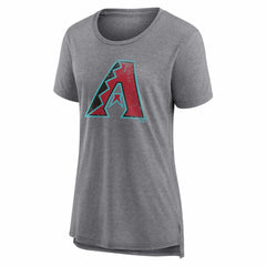 Arizona Diamondbacks Women's Heritage Personalized Any Name & Number Tri-Blend T-Shirt - Gray T-shirts