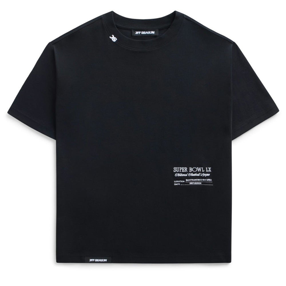 Off Season x NFL Unisex Super Bowl LX Graphic T-Shirt - Black T-shirts