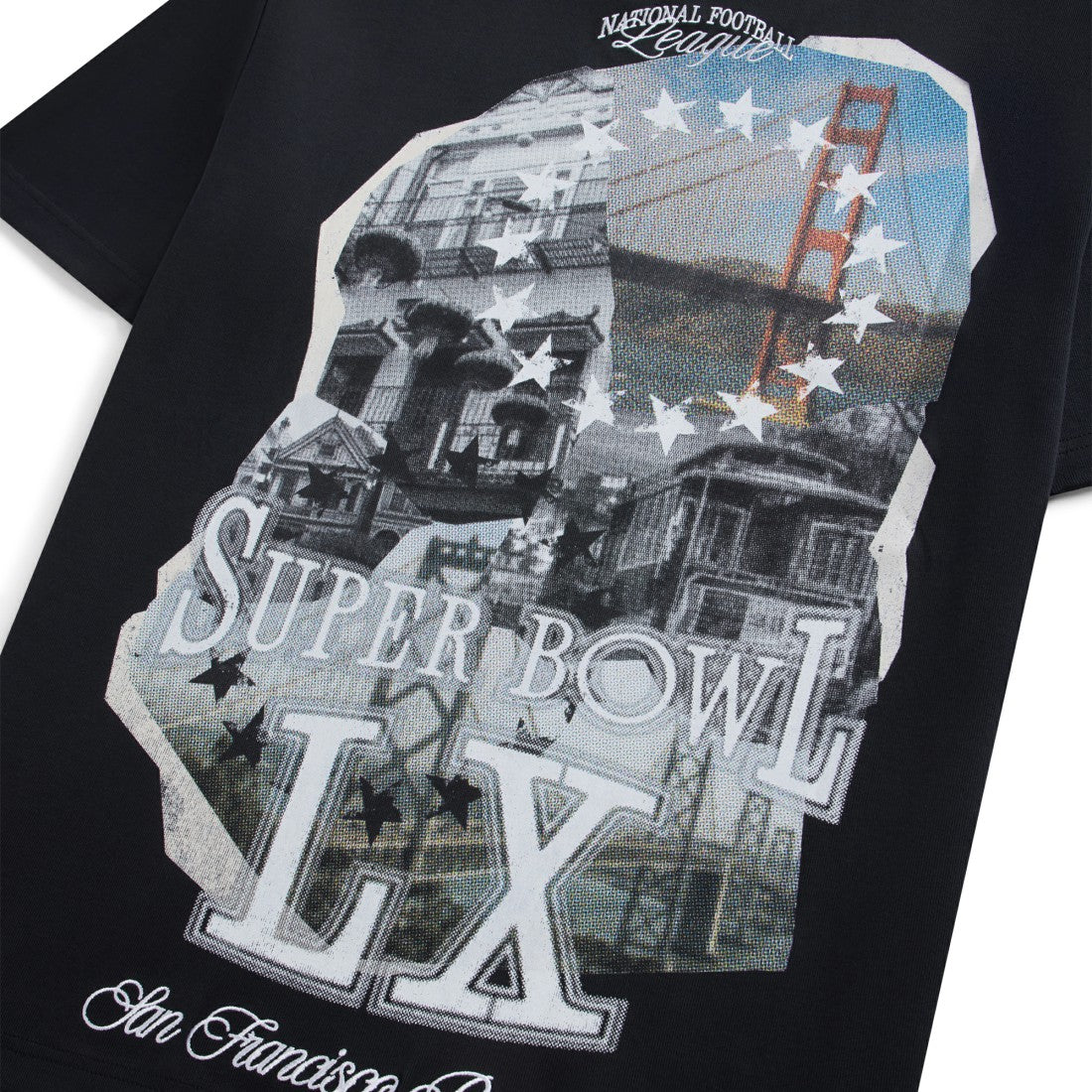 Off Season x NFL Unisex Super Bowl LX Graphic T-Shirt - Black T-shirts