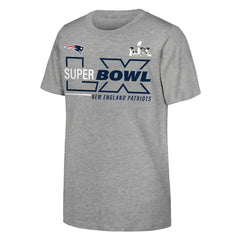 New England Patriots Youth Super Bowl LX Roster T-Shirt - Heather Gray T-shirts