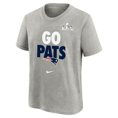 New England Patriots Youth Super Bowl LX Fast As Fast Gets Hometown Slogan T-Shirt - Gray T-shirts