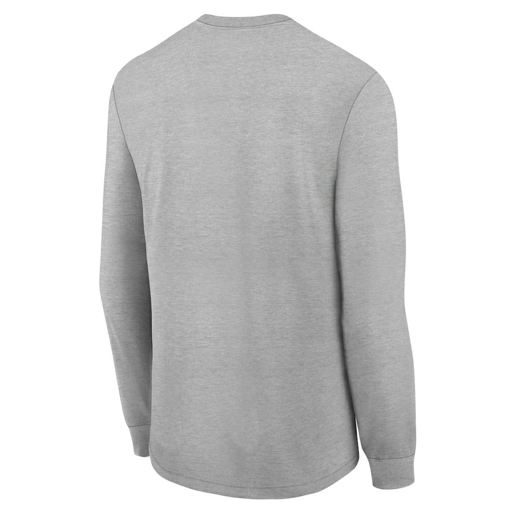 New England Patriots Youth 2025 AFC Champions Locker Room Trophy Collection Long Sleeve T-Shirt - Gray T-shirts
