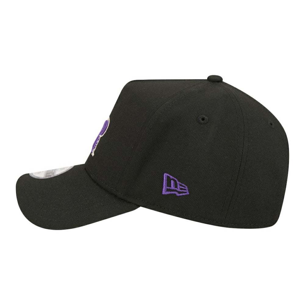 Colorado Rockies New Era Youth 9FORTY A-Frame Adjustable Hat - Black Hats