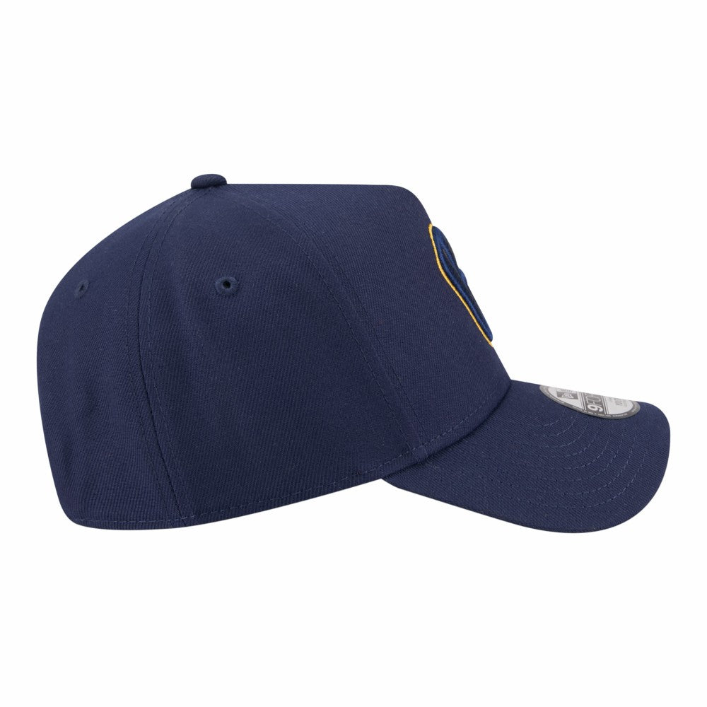 Milwaukee Brewers New Era Youth 9FORTY A-Frame Adjustable Hat - Navy Hats