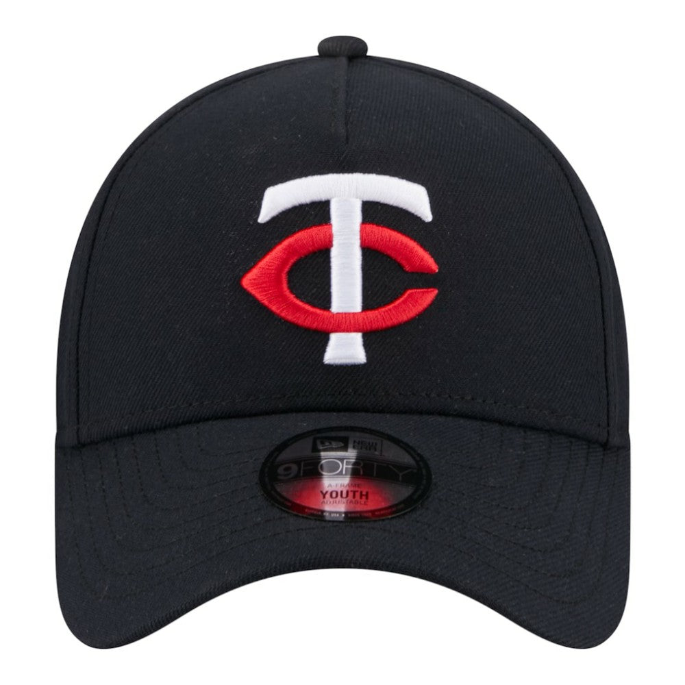 Minnesota Twins New Era Youth 9FORTY A-Frame Adjustable Hat - Navy Hats