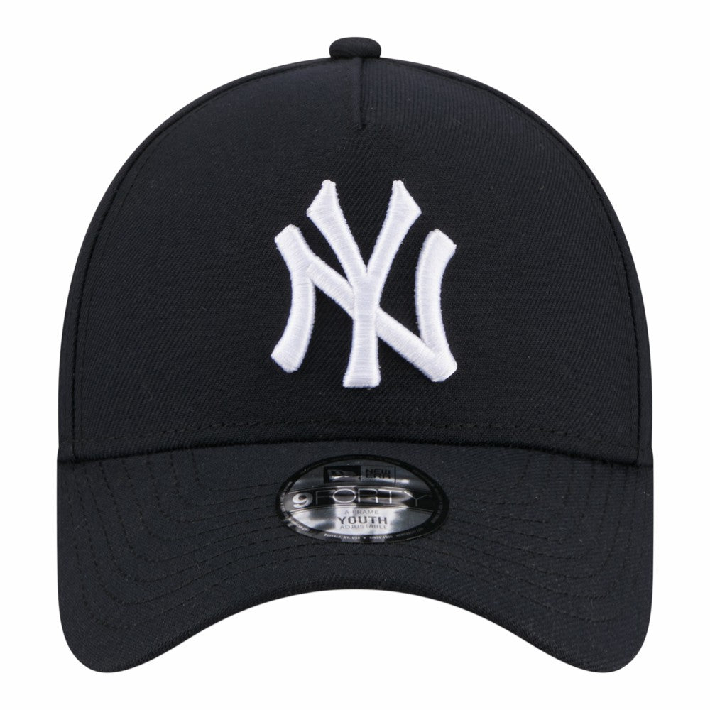 New York Yankees New Era Youth 9FORTY A-Frame Adjustable Hat - Navy Hats