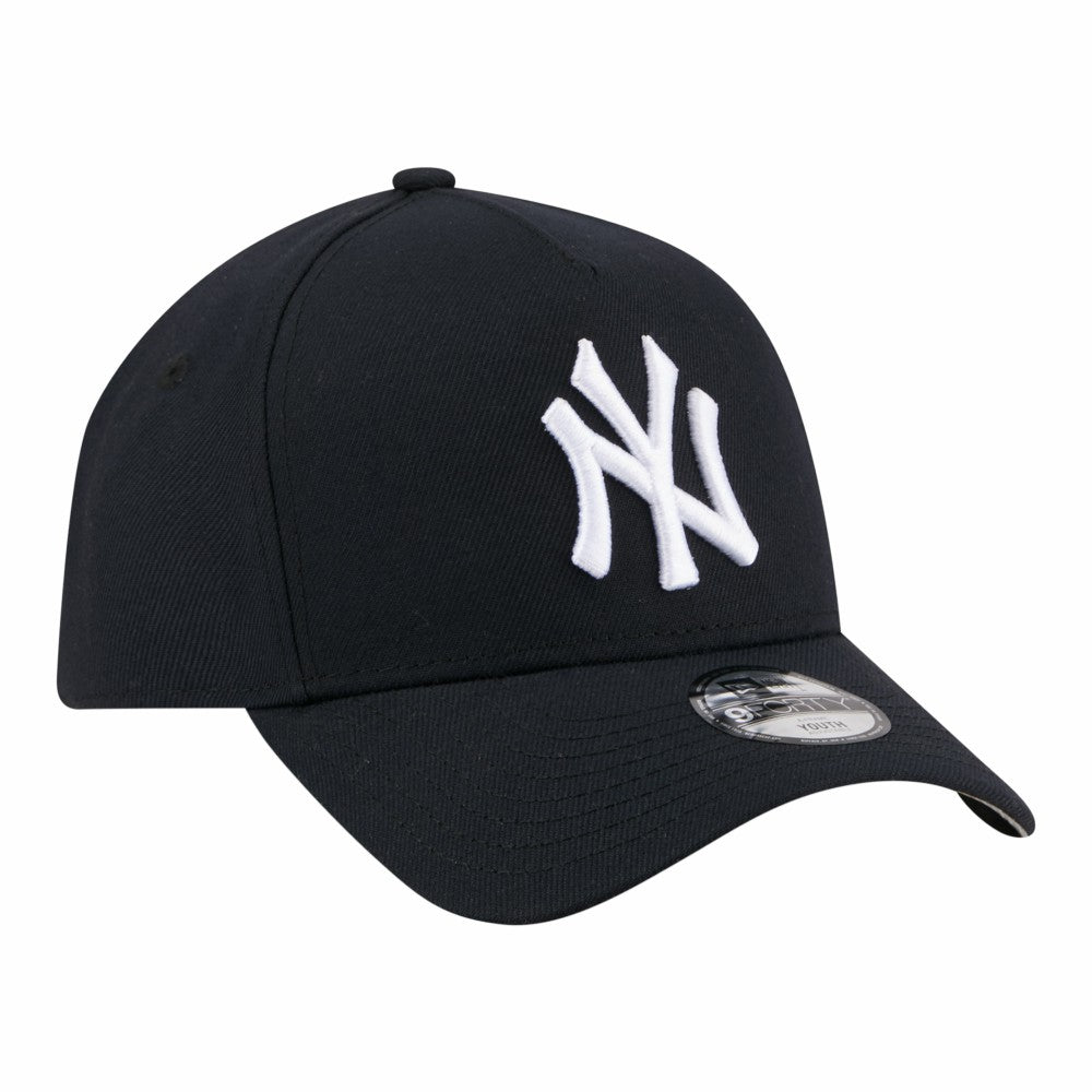 New York Yankees New Era Youth 9FORTY A-Frame Adjustable Hat - Navy Hats
