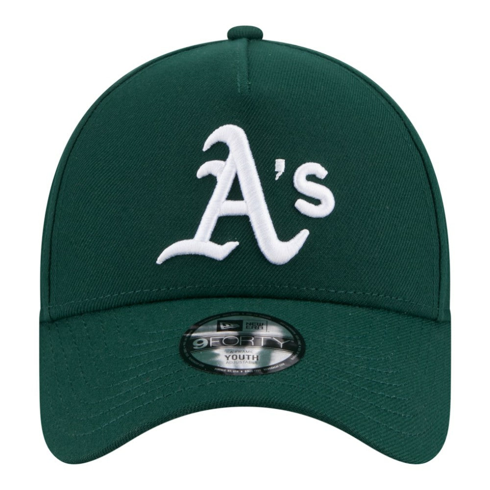 Athletics New Era Youth 9FORTY A-Frame Adjustable Hat - Green Hats