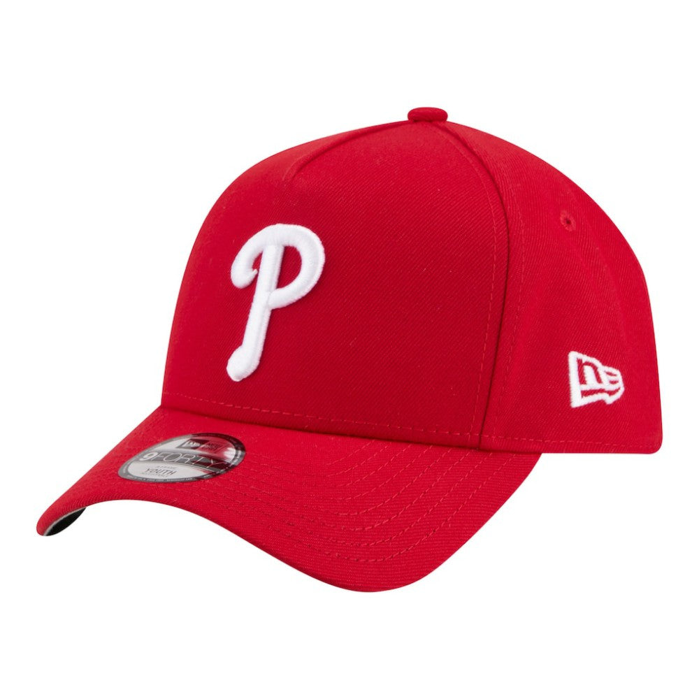 Philadelphia Phillies New Era Youth 9FORTY A-Frame Adjustable Hat - Red Hats