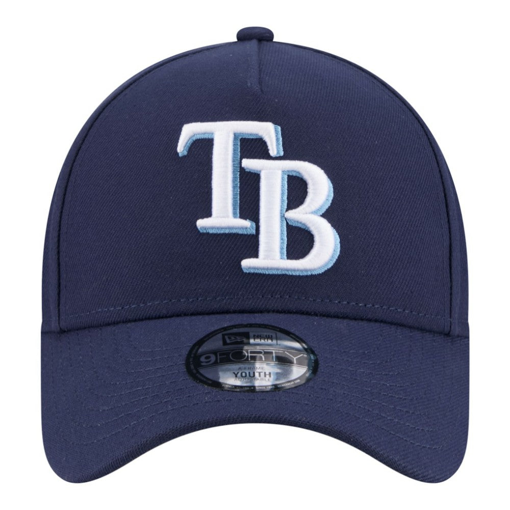 Tampa Bay Rays New Era Youth 9FORTY A-Frame Adjustable Hat - Navy Hats