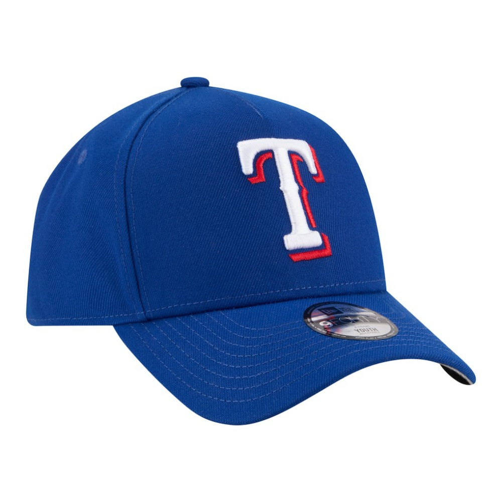 Texas Rangers New Era Youth 9FORTY A-Frame Adjustable Hat - Royal Hats