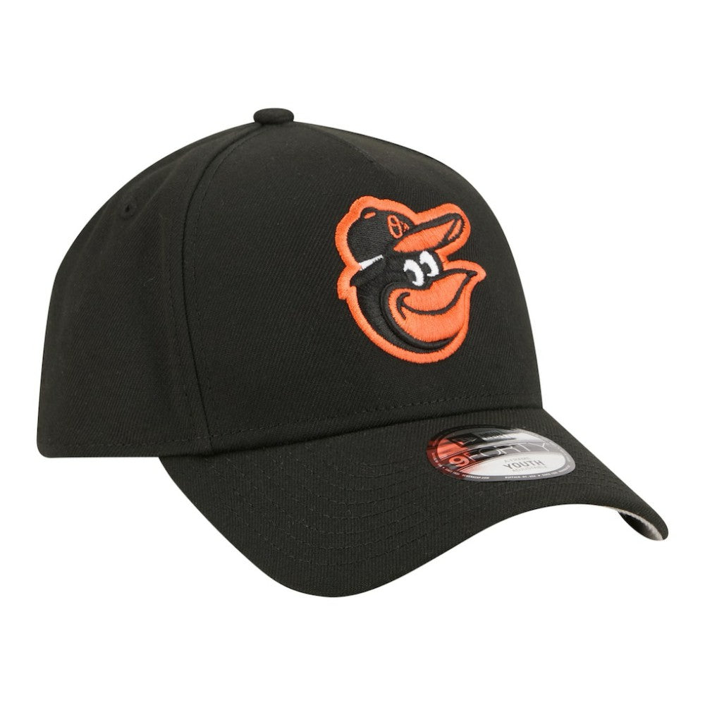 Baltimore Orioles New Era Youth 9FORTY A-Frame Adjustable Hat - Black Hats