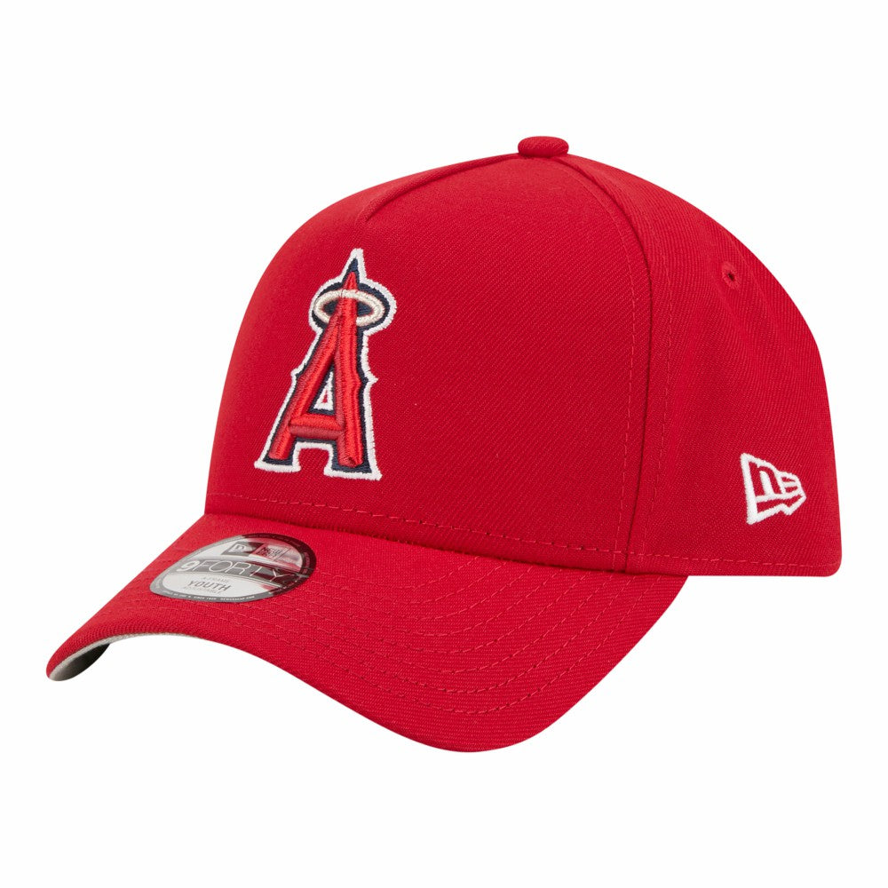 Los Angeles Angels New Era Youth 9FORTY A-Frame Adjustable Hat - Red Hats