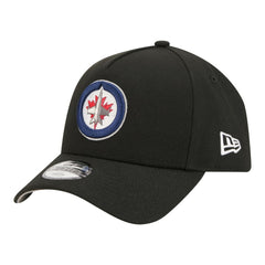 Winnipeg Jets New Era Youth 9FORTY A-Frame Adjustable Hat - Black | US 203773481