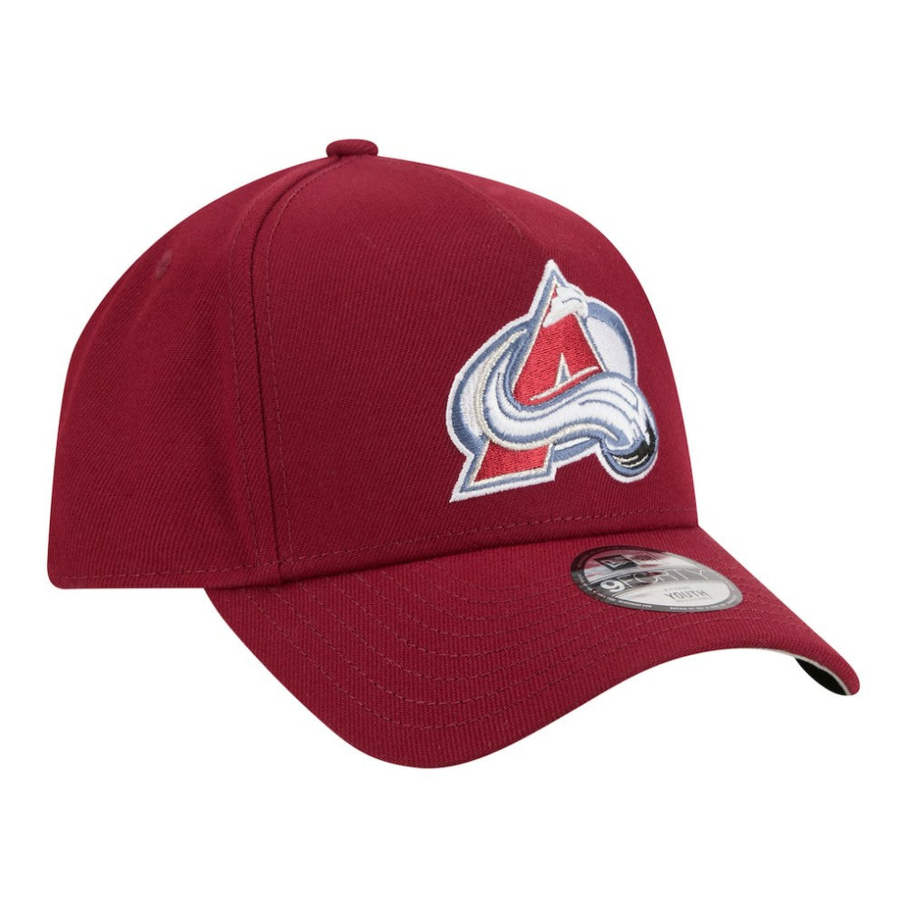 Colorado Avalanche New Era Youth 9FORTY A-Frame Adjustable Hat - Burgundy | US 203773483