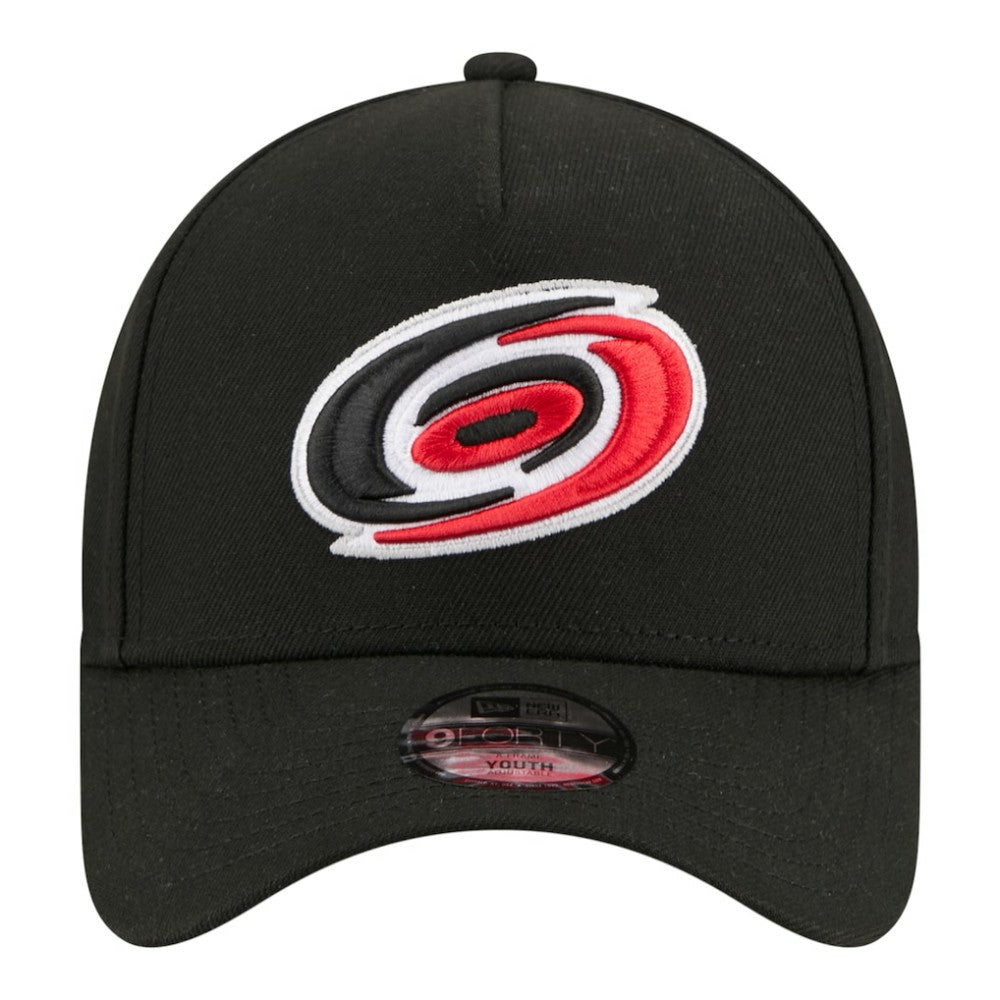 Carolina Hurricanes New Era Youth 9FORTY A-Frame Adjustable Hat - Black | US 203773484