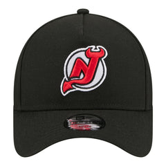New Jersey Devils New Era Youth 9FORTY A-Frame Adjustable Hat - Black | US 203773486
