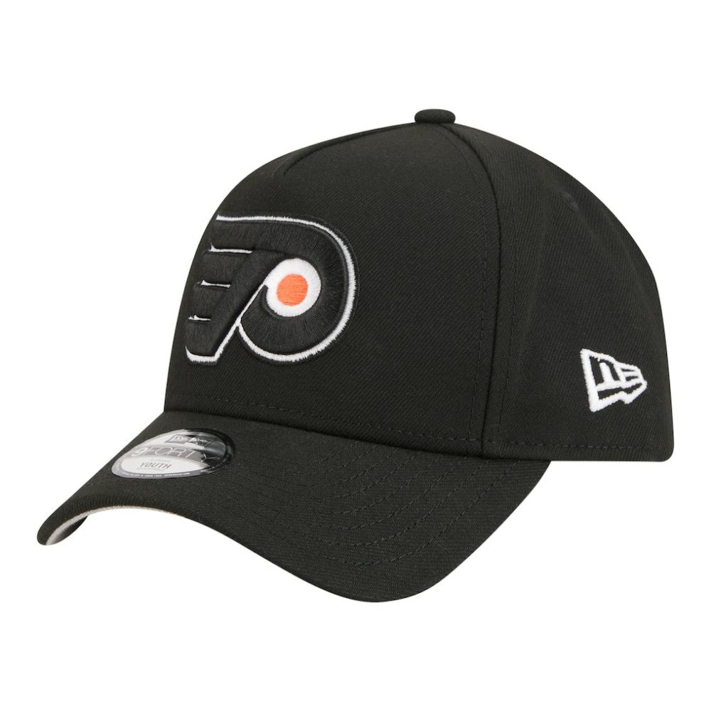 Philadelphia Flyers New Era Youth 9FORTY A-Frame Adjustable Hat - Black | US 203773494