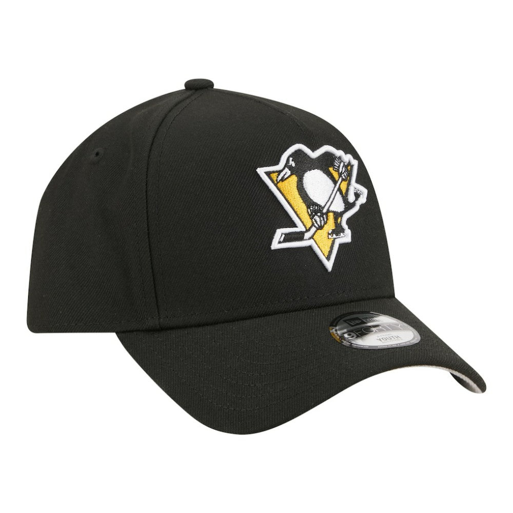 Pittsburgh Penguins New Era Youth 9FORTY A-Frame Adjustable Hat - Black | US 203773495