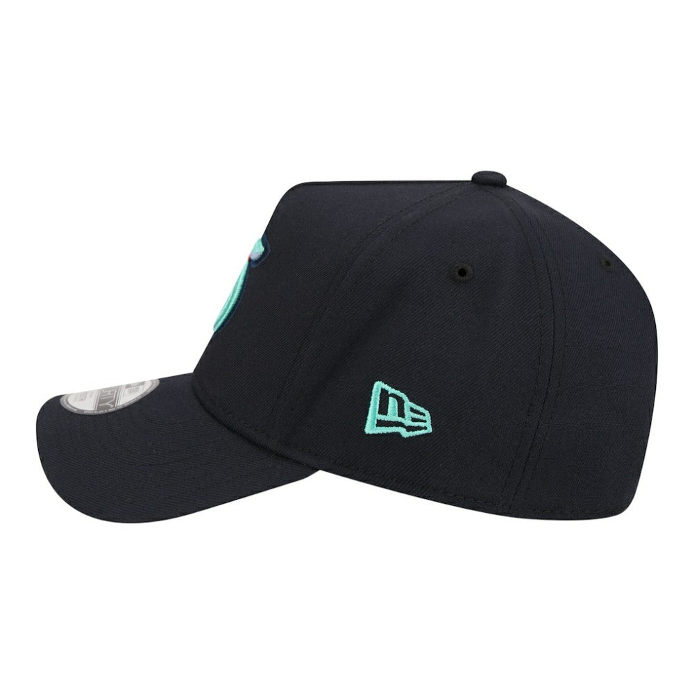 Seattle Kraken New Era Youth 9FORTY A-Frame Adjustable Hat - Deep Sea Blue | US 203773497