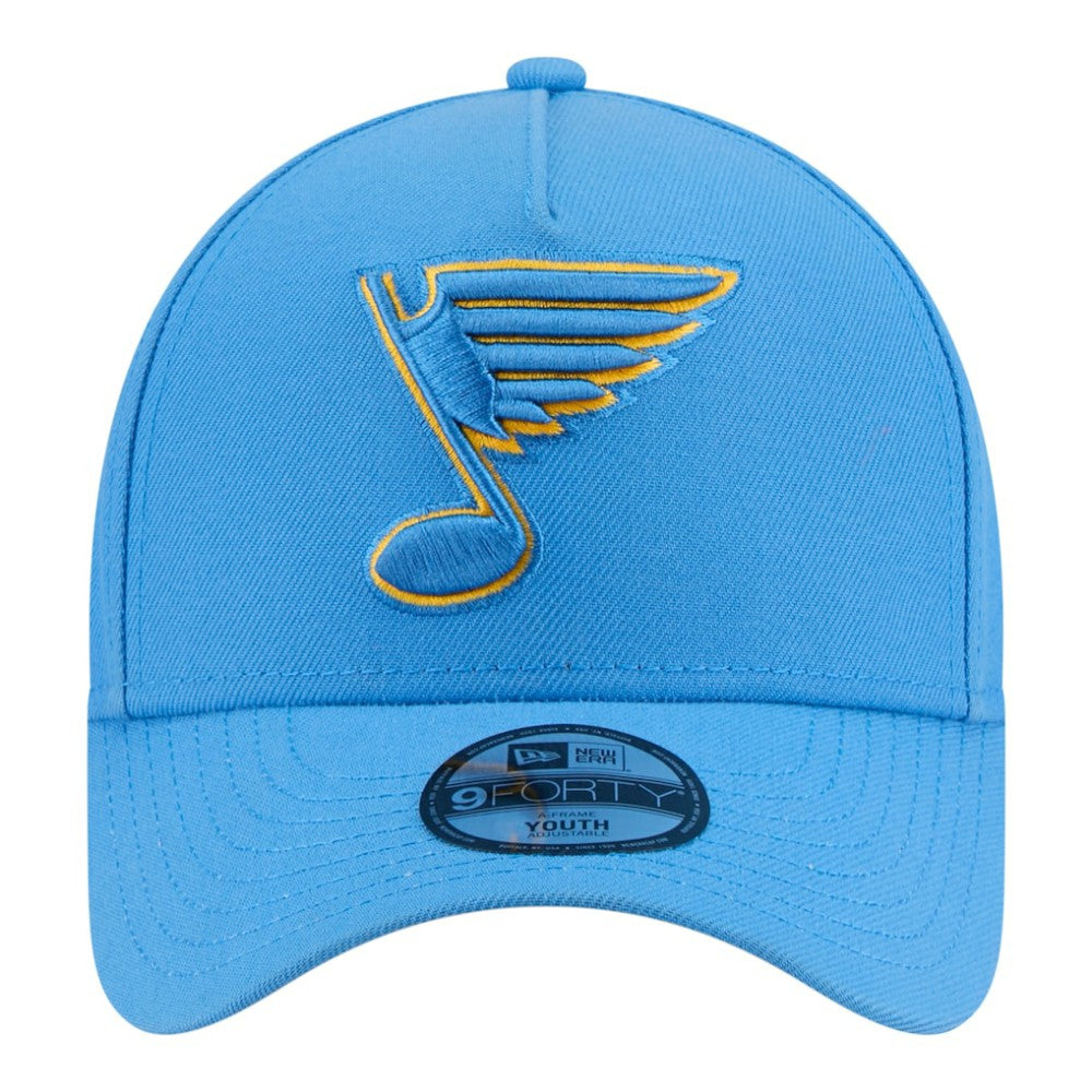 St. Louis Blues New Era Youth 9FORTY A-Frame Adjustable Hat - Blue | US 203773499