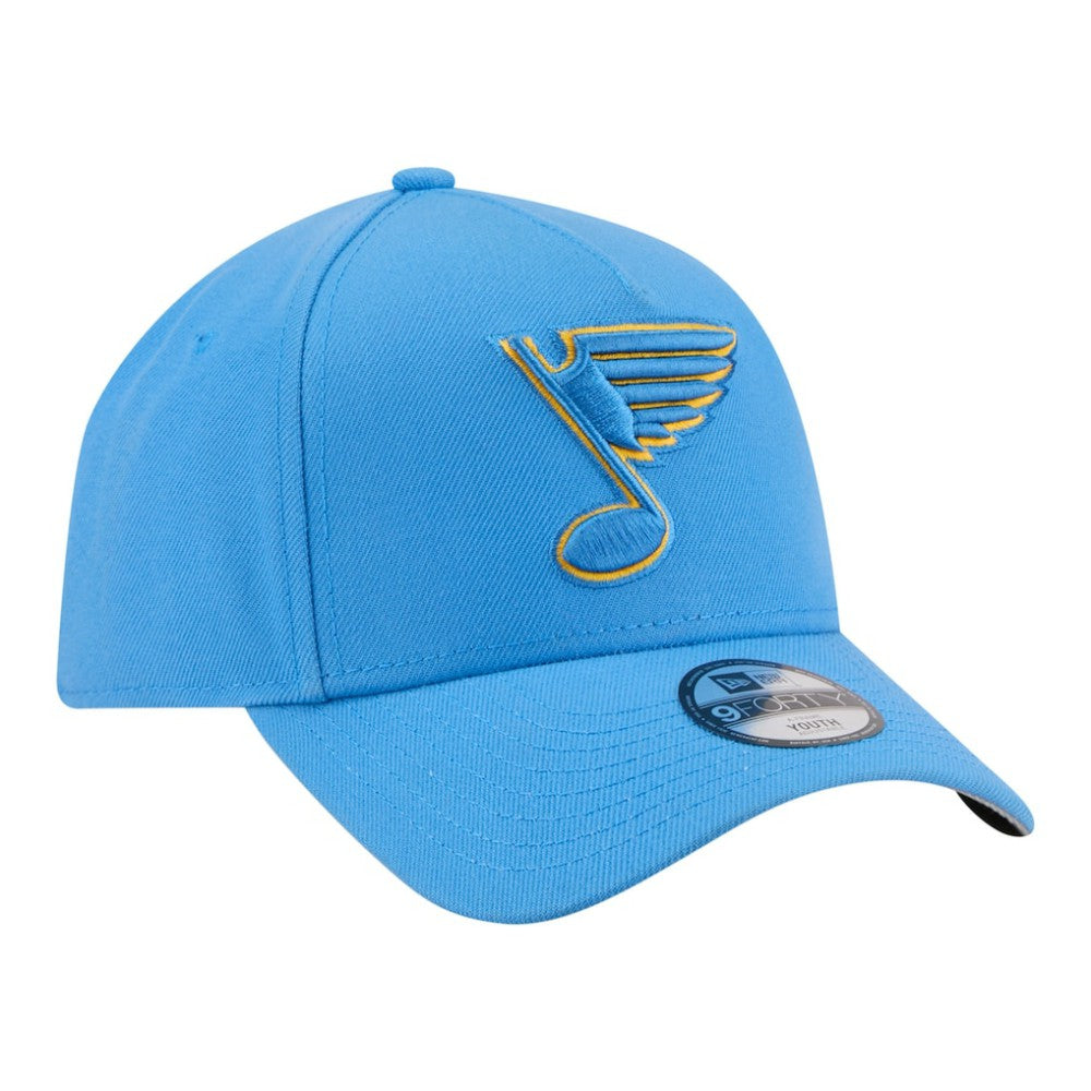 St. Louis Blues New Era Youth 9FORTY A-Frame Adjustable Hat - Blue | US 203773499